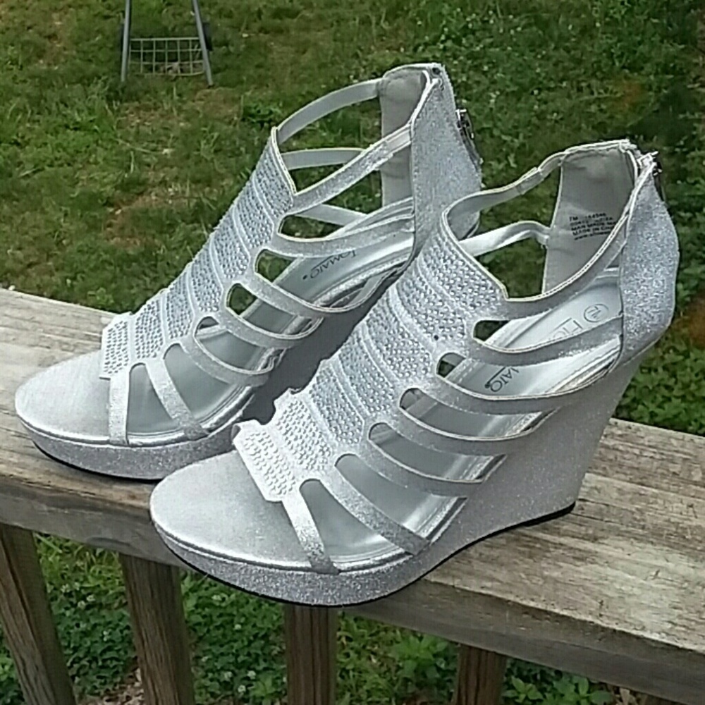 Sparkly silver shoes